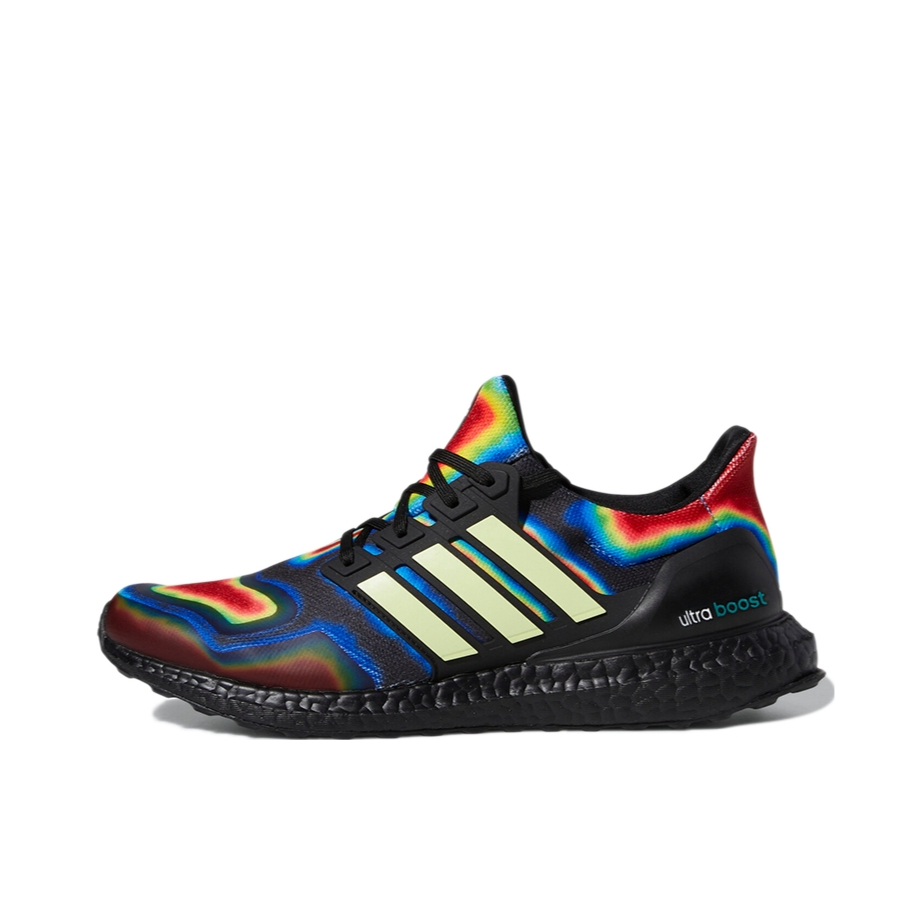 推荐商品：adidas Ultraboost 跑鞋 透气防滑耐磨缓震轻便休闲运动支撑织物减震防水抗扭转圆头 黑色/红色/白色