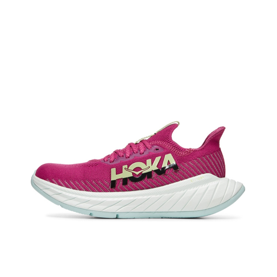 推荐商品：HOKA ONE ONE Carbon X3 竞速 马拉松 网面透气 减震回弹 防滑耐磨 织物 碳板 跑鞋 紫色
