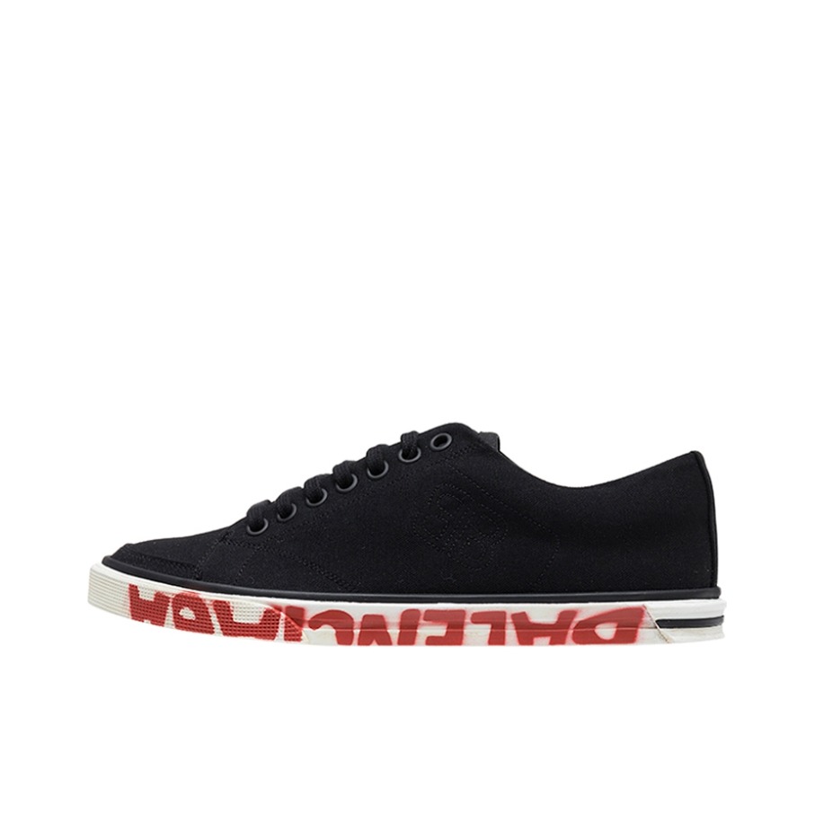 推荐商品：Balenciaga 舒适百搭 时尚 平底 帆布 印花logo 休闲鞋 黑色