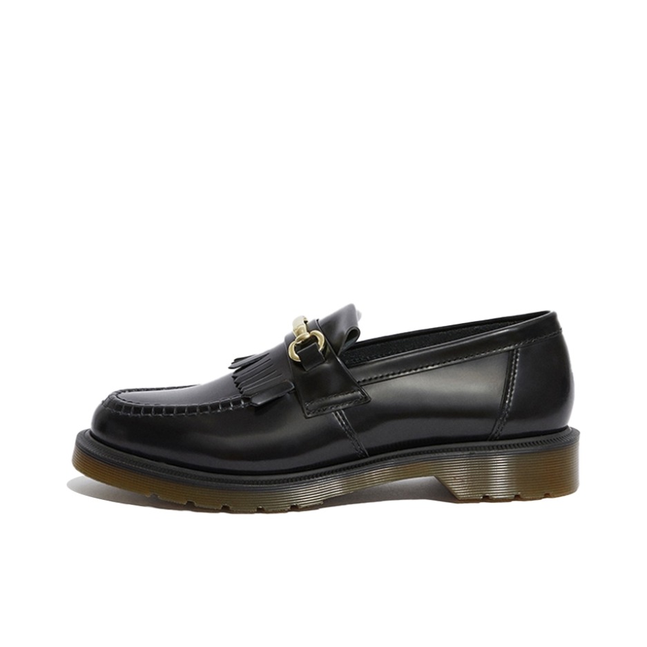 推荐商品：Dr.Martens Adrian 流苏 厚底 复古 圆头 真皮 皮革 一脚蹬 增高 休闲 美式 黄车线 软皮 皮鞋 黑色/棕绿