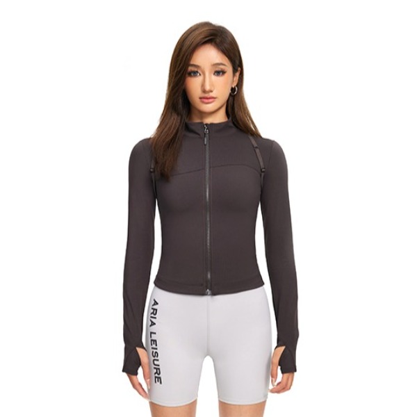 推荐商品：ARIA LEISURE 弹力紧身运动外套 女装 ALYC221273 鱼子酱