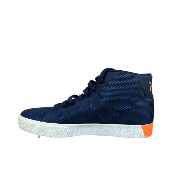 推荐商品：adidas Hoops VS Mid 轻便缓震 运动休闲鞋 海军蓝/橙色