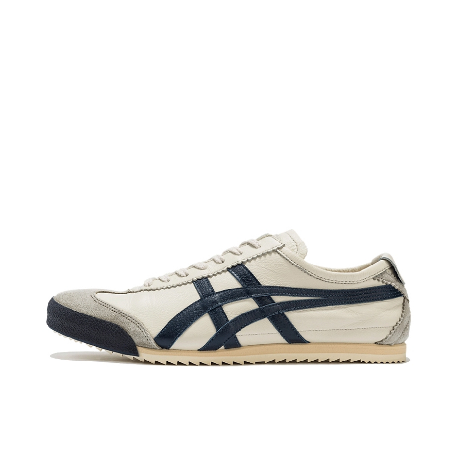 推荐商品：Onitsuka Tiger Mexico 66 Deluxe 轻便透气 舒适减震 防滑耐磨 合成革 复古简约 运动鞋 白色/深藏蓝