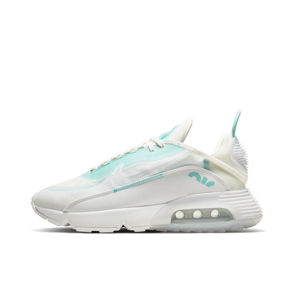 推荐商品：Nike Air Max 2090 跑鞋 缓震耐磨轻便透气潮流休闲舒适织物运动圆头回弹 女款/白色/绿色