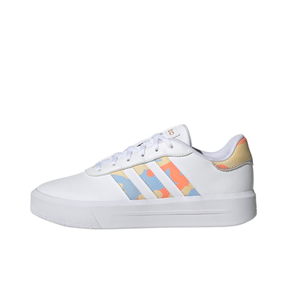 推荐商品：adidas Court Platform 板鞋 舒适厚底透气防滑耐磨轻便百搭潮流 白色/蓝色
