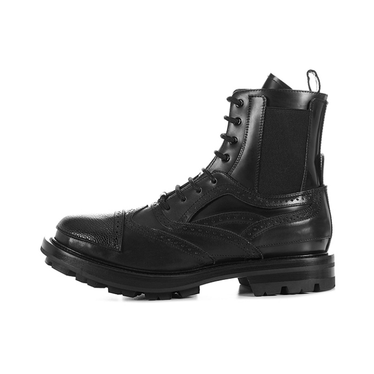 Alexander McQueen/亚历山大麦昆 系带皮革切尔西靴 667912WHRWM1000