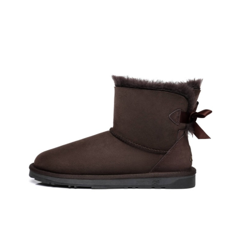 推荐商品：EVERAU 加绒加厚 防滑 短筒 雪地靴 EA3005 巧克力色