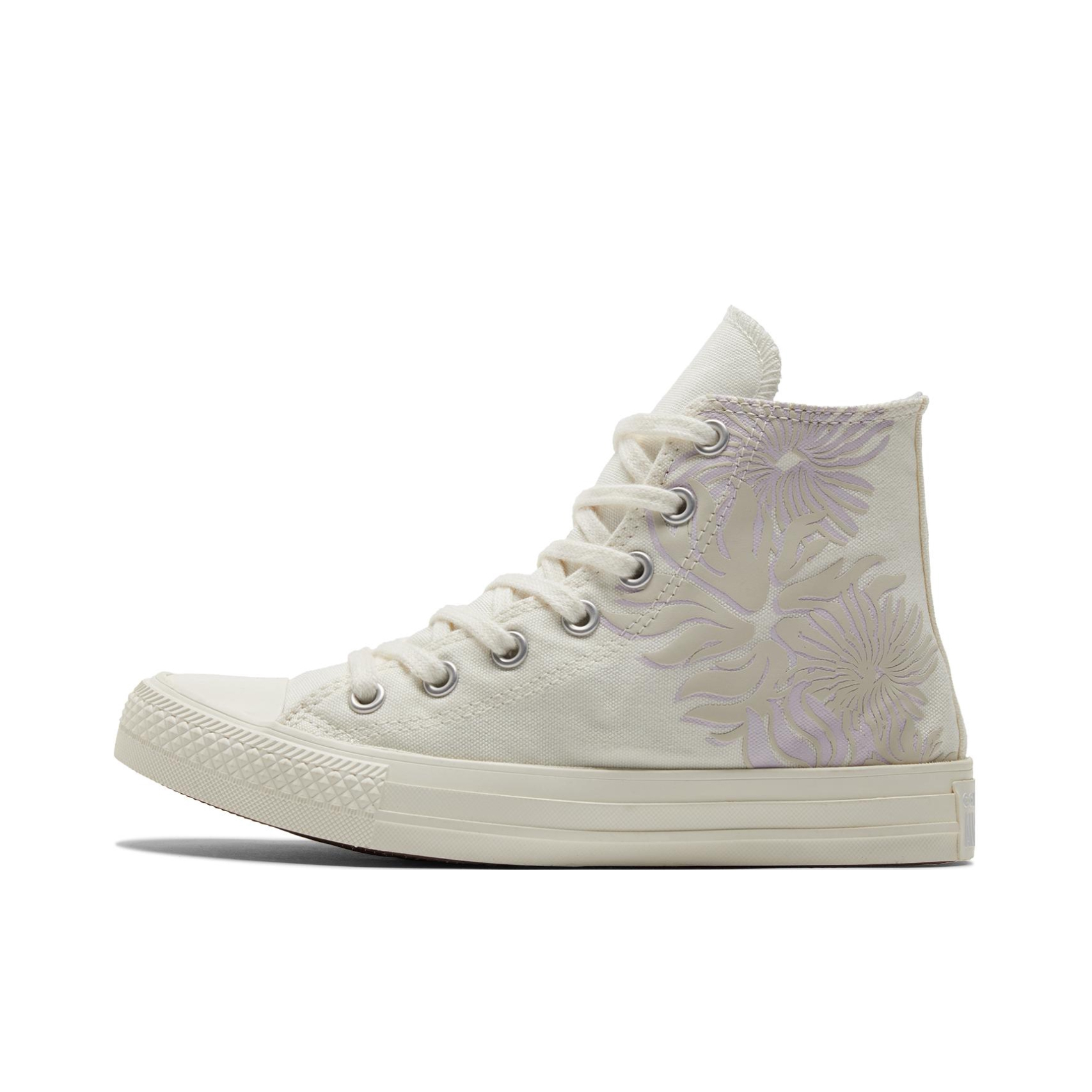 推荐商品：Converse/匡威 Chuck Taylor All Star 帆布鞋 常青款轻便防滑耐磨百搭复古圆头减震贴合高帮 米黄色/浅紫色/灰