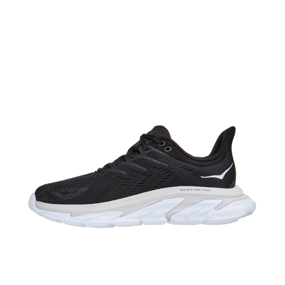 推荐商品：HOKA ONE ONE Clifton Edge 克利夫顿先锋 减震回弹 防滑耐磨 轻便透气 织物 跑鞋 黑色/白色