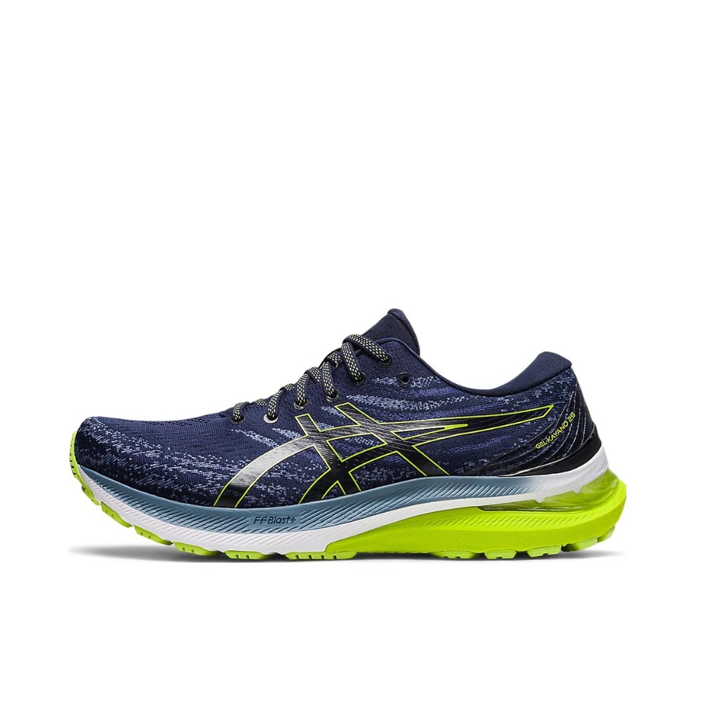 推荐商品：Asics/亚瑟士 Gel-Kayano 29 稳定支撑 缓震防滑 网面透气 复古 回弹 织物 合成革 碳板 跑鞋 藏蓝/荧光黄