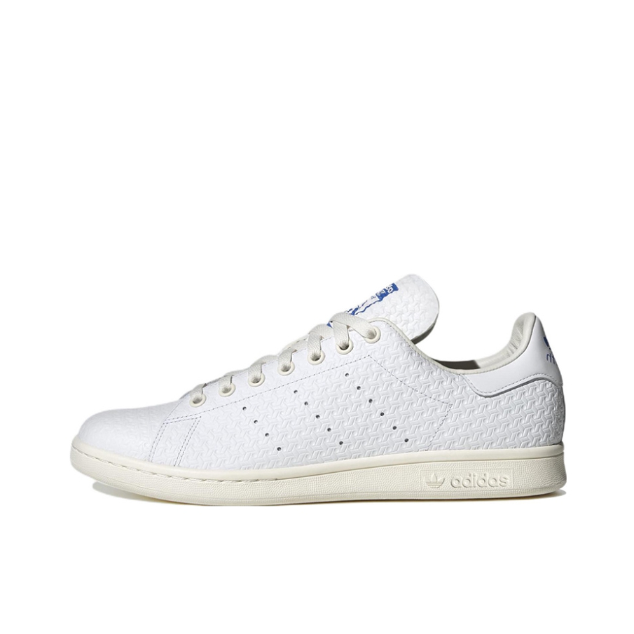 推荐商品：adidas Originals Stan Smith 板鞋 减震透气轻便低帮包裹性 全白/蓝色