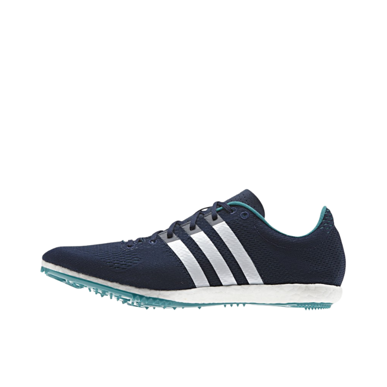 推荐商品：adidas adiZero Avanti 跑鞋 防滑耐磨减震碳板织物田径竞速长跑 藏青蓝/白色
