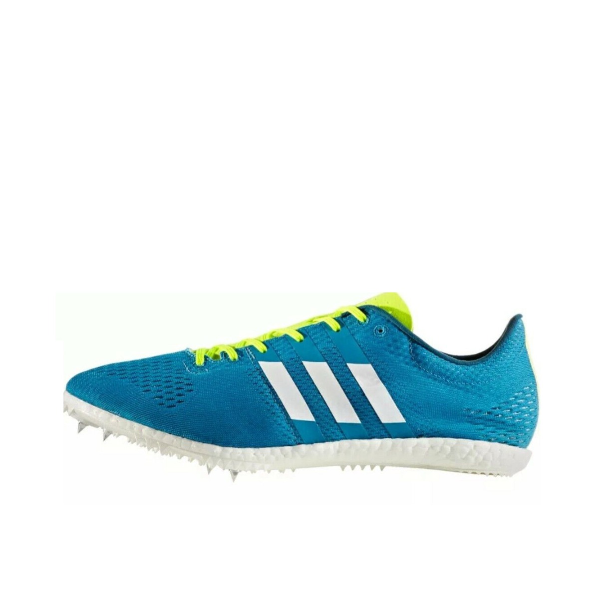 推荐商品：adidas adiZero Avanti 跑鞋 防滑耐磨减震碳板织物田径竞速长跑 湖蓝/白色