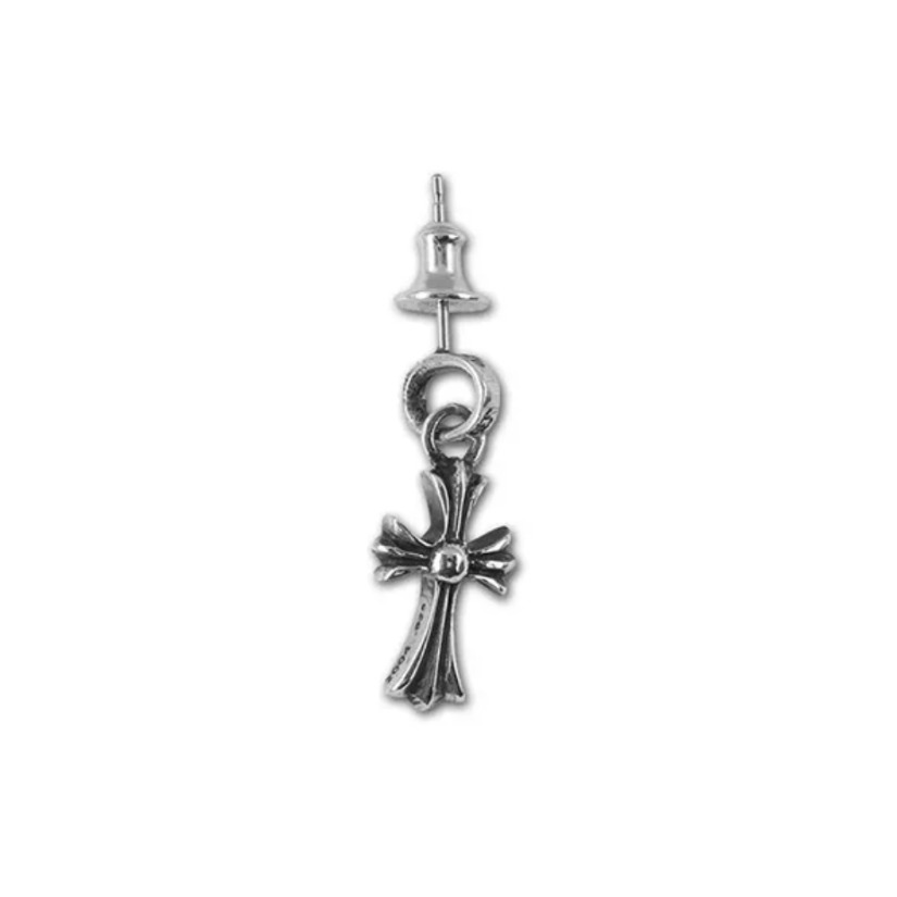 推荐商品：Chrome Hearts/克罗心 babyfat单只十字架耳坠耳钉  ch-ed-245