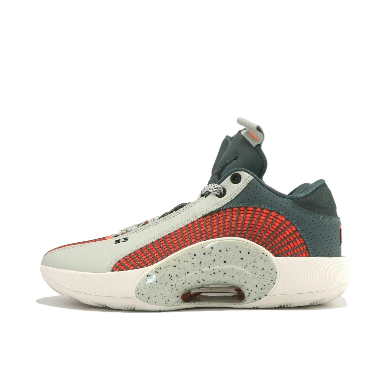 推荐商品：Air Jordan 35 篮球鞋 可视Zoom防滑耐磨舒适减震时尚百搭包裹性支撑实战回弹 灰色/绿色/橙色