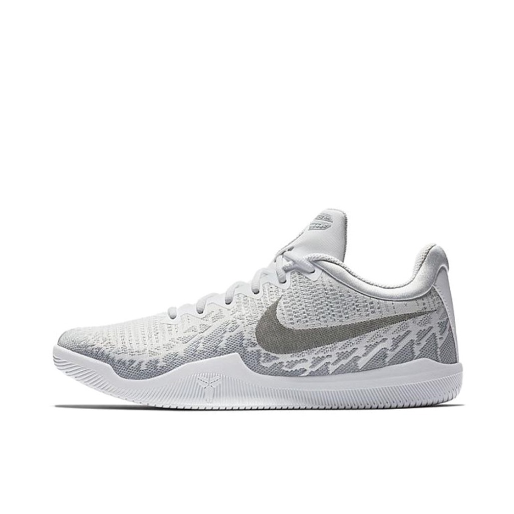 推荐商品：Nike Mamba Rage 支线 复古 防滑耐磨 舒适减震 实战 合成革 织物 包裹性 篮球鞋 国外版/白色/银色