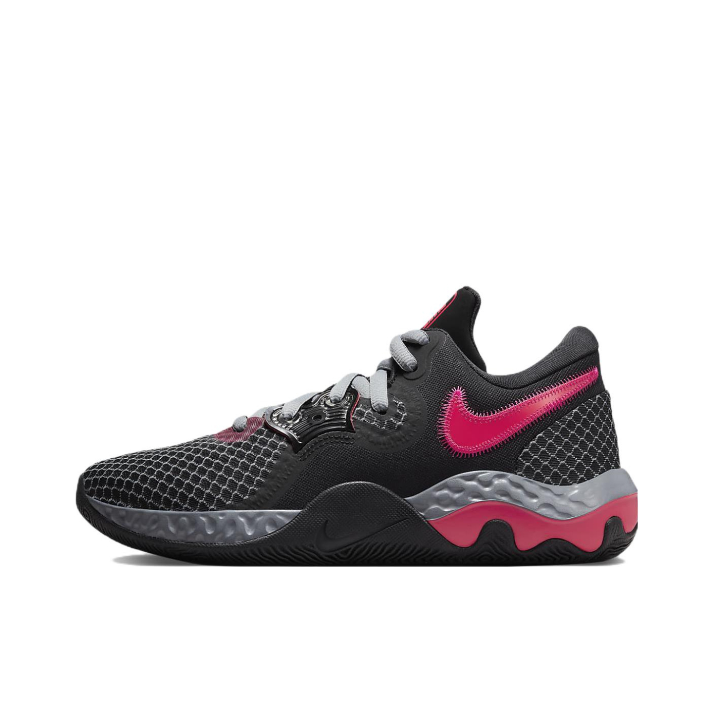 推荐商品：Nike Renew Elevate 2 实战 防滑耐磨包裹性支撑 篮球鞋 黑色/红粉色