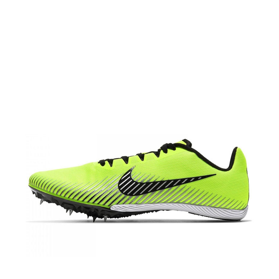 推荐商品：Nike Zoom Rival M 跑鞋 舒适时尚减震防滑耐磨田径场地短跑马拉松织物合成革 荧光黄