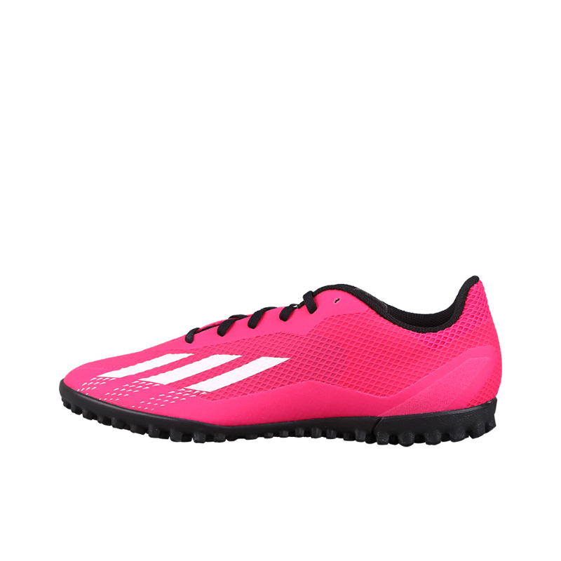 推荐商品：adidas X Speedportal.4 TF 入门 胶质碎钉 防滑耐磨 舒适透气 百搭 人造草地 训练 足球鞋 粉红