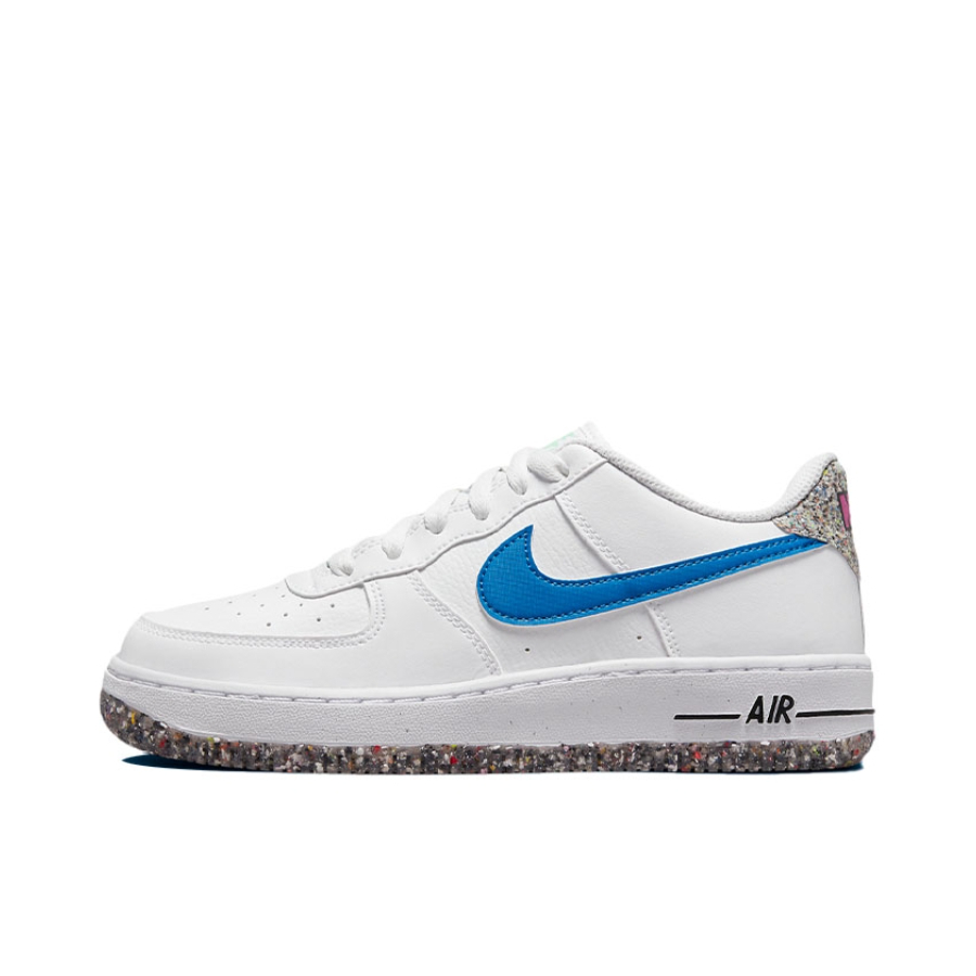 推荐商品：Nike Air Force 1 空军一号 板鞋 轻便舒适百搭耐磨防滑复古 GS/低帮/可回收材料/白色/蓝色