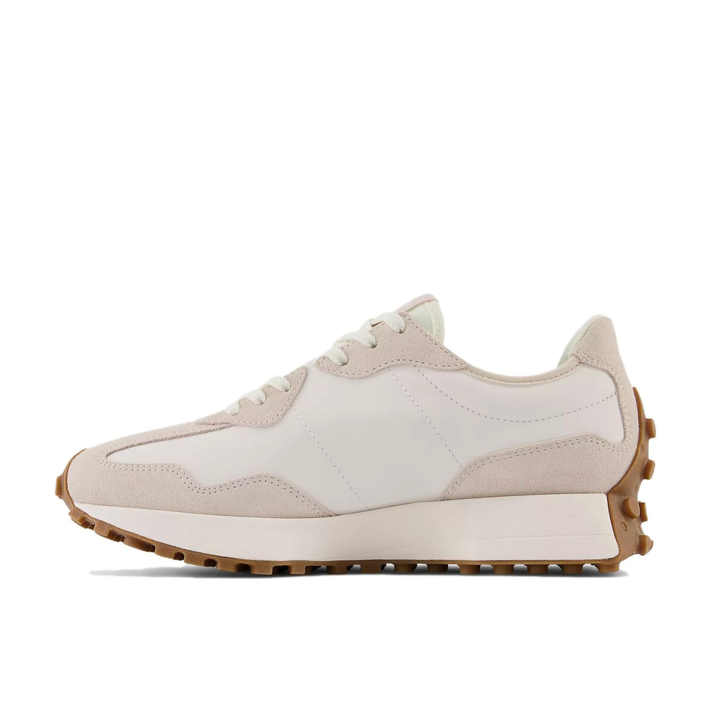 推荐商品：【IU同款】 New Balance 327 跑鞋 舒适复古防滑耐磨休闲透气减震拼接运动防水织物慢跑圆头 女款/灰色/粉色/棕色