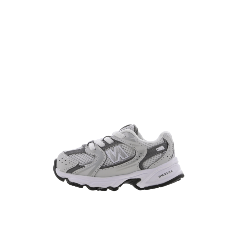 推荐商品：New Balance 530 运动鞋儿童 防踢防滑耐磨网面透气舒适百搭潮酷织物 婴童/灰色/白色/银色