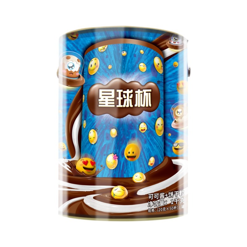 推荐商品：星球杯 甜甜乐 巧克力夹心饼干 1000g 解馋结婚老式纯可可脂