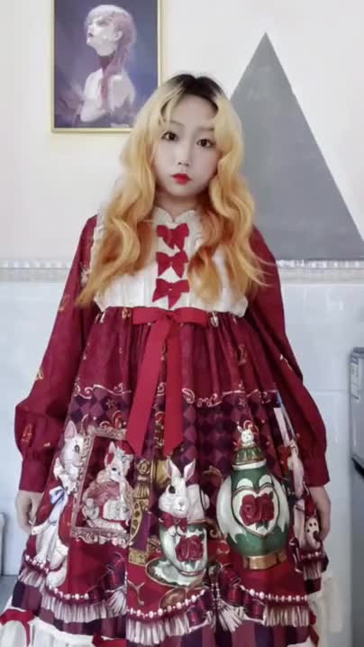 今天是卷发Lolita公主造型，清透娃娃妆容～|||