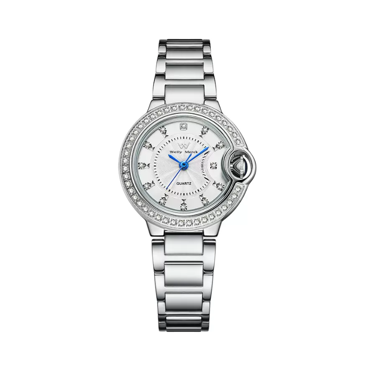 推荐商品：Wellymerck/威利默克 镶钻满天星石英女士手表