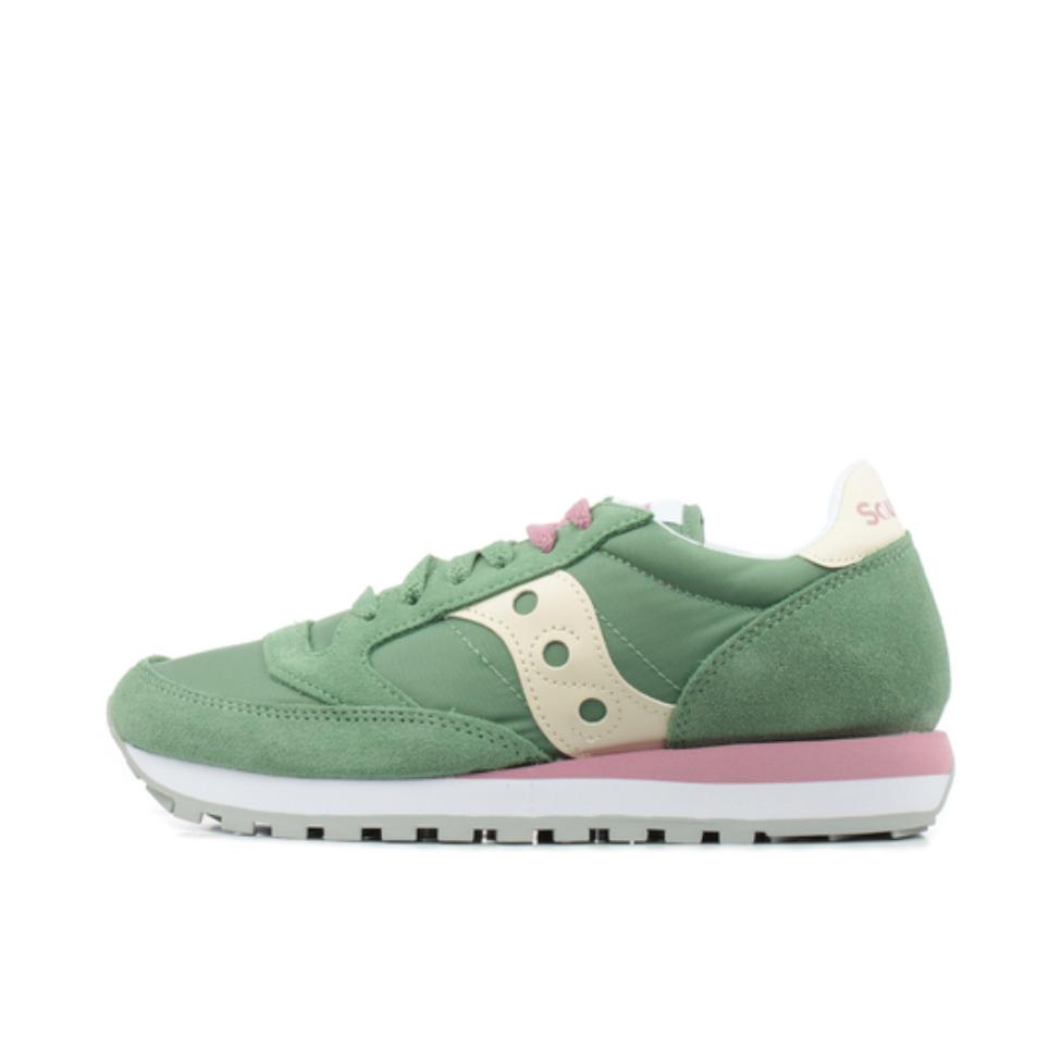 推荐商品：Saucony/索康尼 Jazz Original 爵士 减震回弹 舒适透气 防滑耐磨 合成革 支撑 复古简约 织物 低帮 跑鞋 浅草绿色