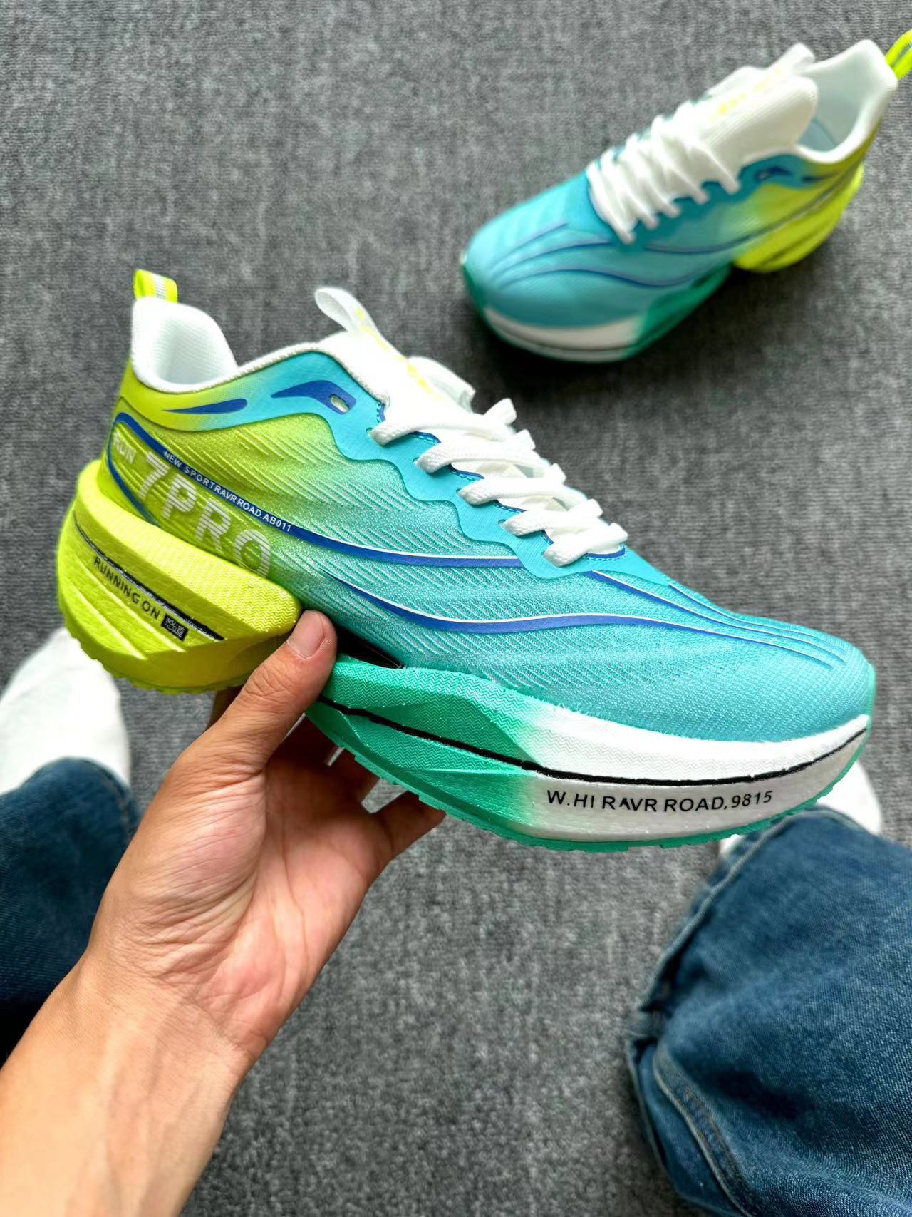 好清透的海盐蓝碳板跑鞋！1000m体测就靠它啦🥹