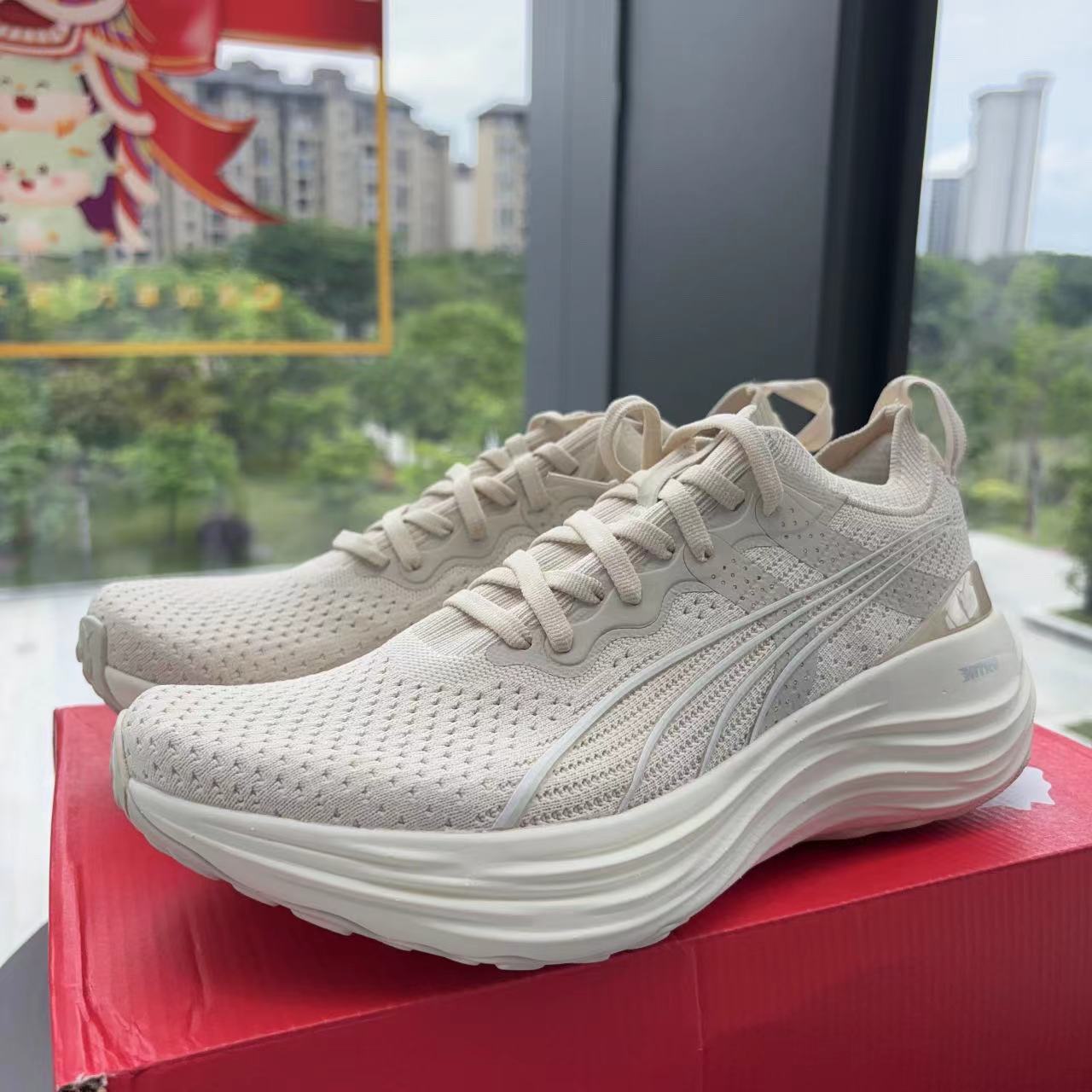 包裹感极强的puma跑鞋
