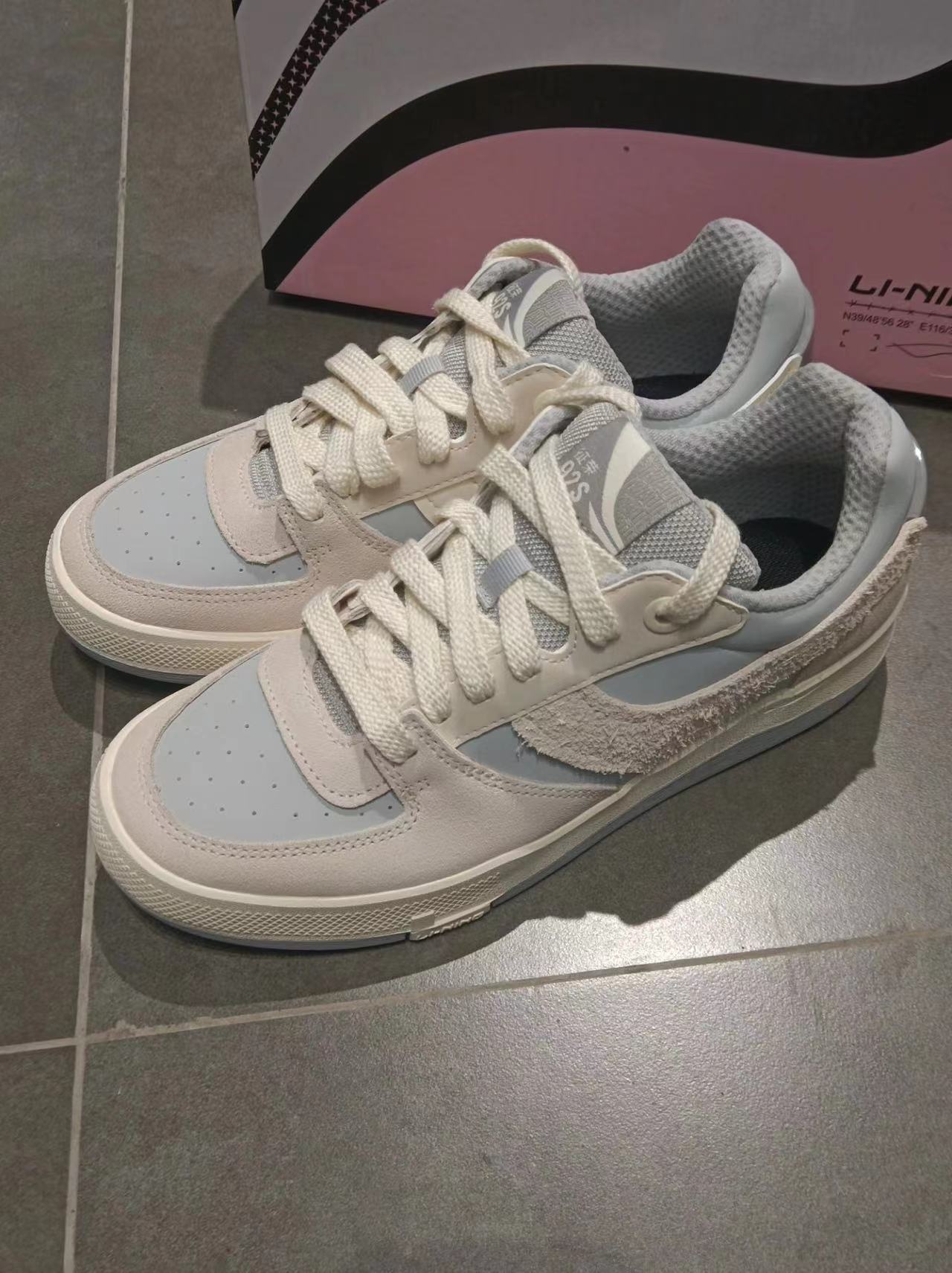 超🔥的✨灰篮色李宁复古板鞋🤞🤞