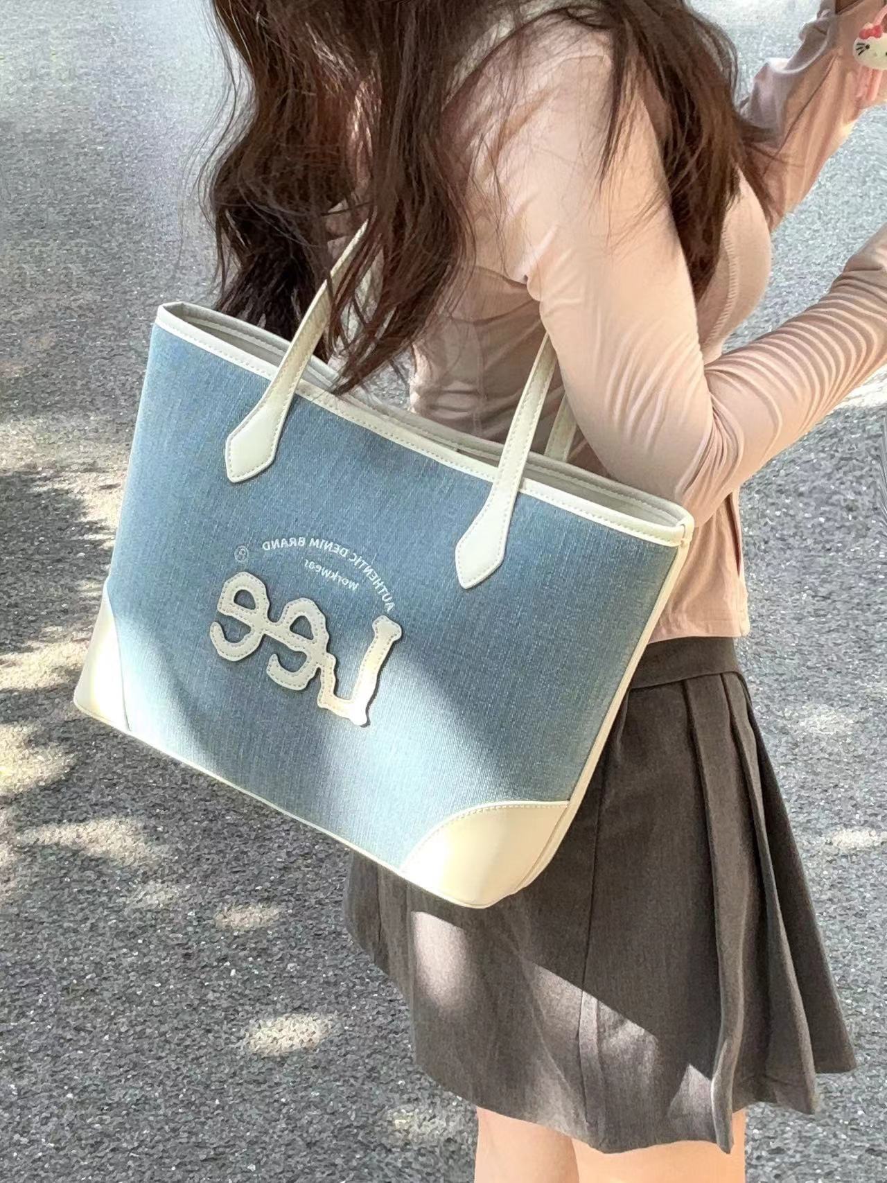 妈耶!介只🐳baby蓝软糯托特包 泰可爱了！