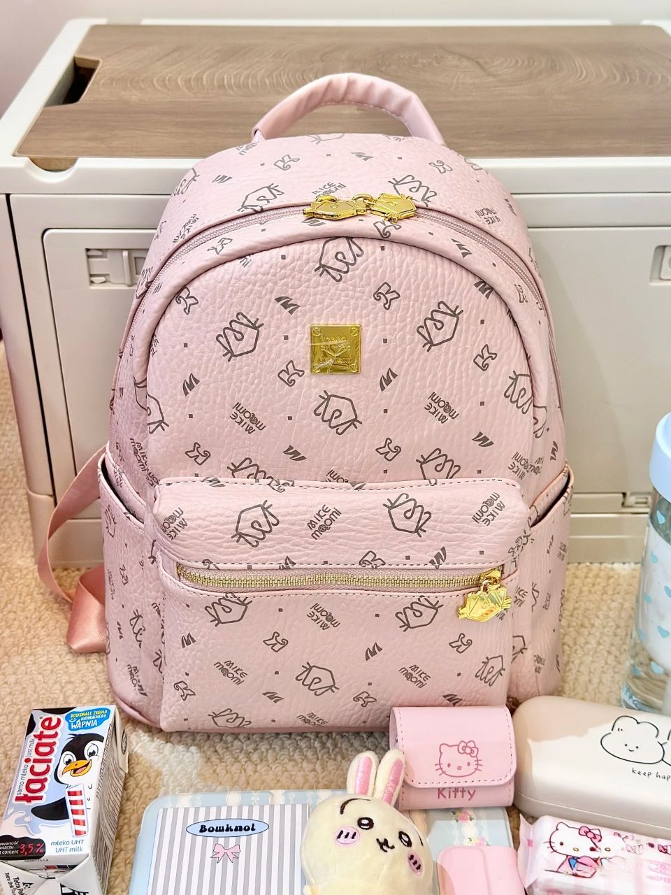 少女心狙击！粉色双肩包💖