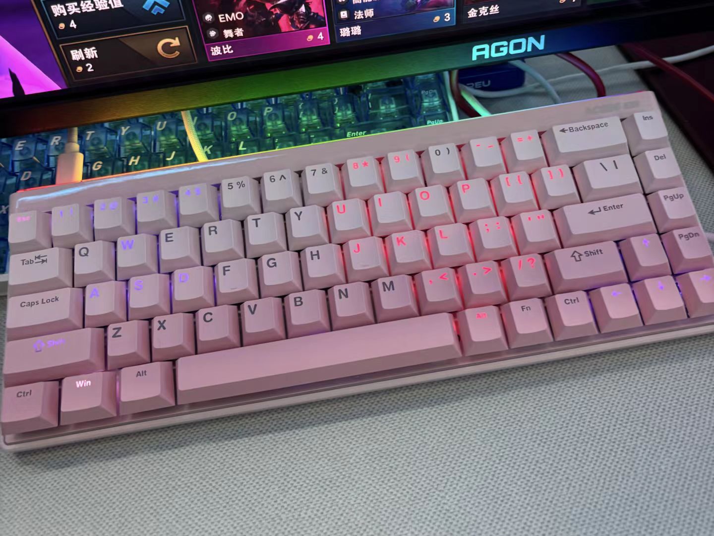 粉键敲出超神局❤️💖我的渐变小可爱键盘😀🤩