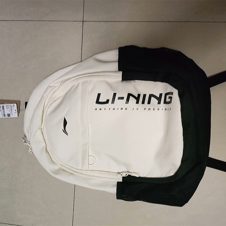 李宁乳白色双肩包，运动上学都合拍🎒