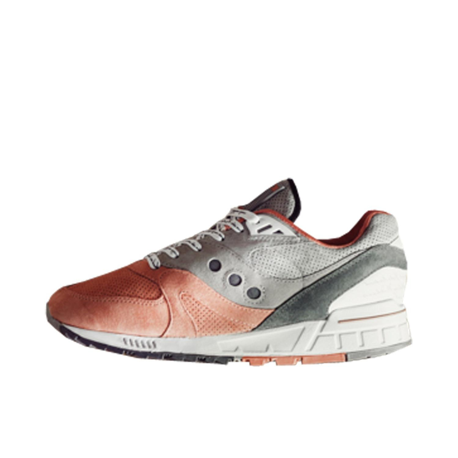 推荐商品：Saucony/索康尼 Shadow 5000 防滑耐磨 经典复古 减震回弹 舒适透气 轻便 运动 防水 低帮 跑鞋 Afew Goethe/Coral/Grey AFEW联名/灰