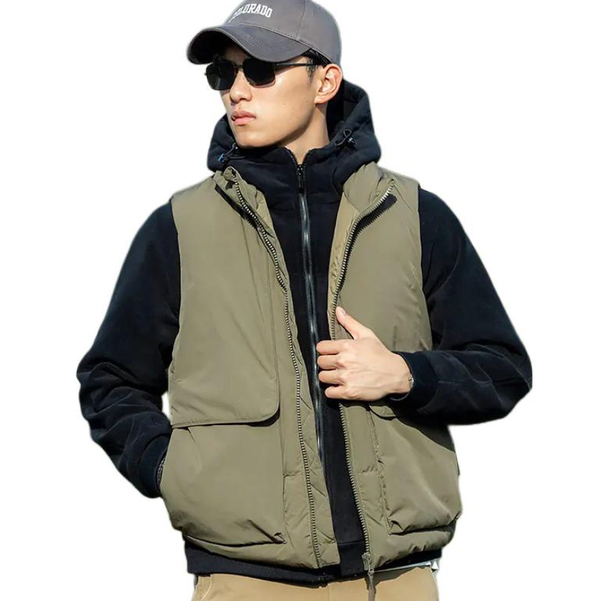 推荐商品：海行 保暖加厚亲肤羽绒马甲 M74010YA 绿