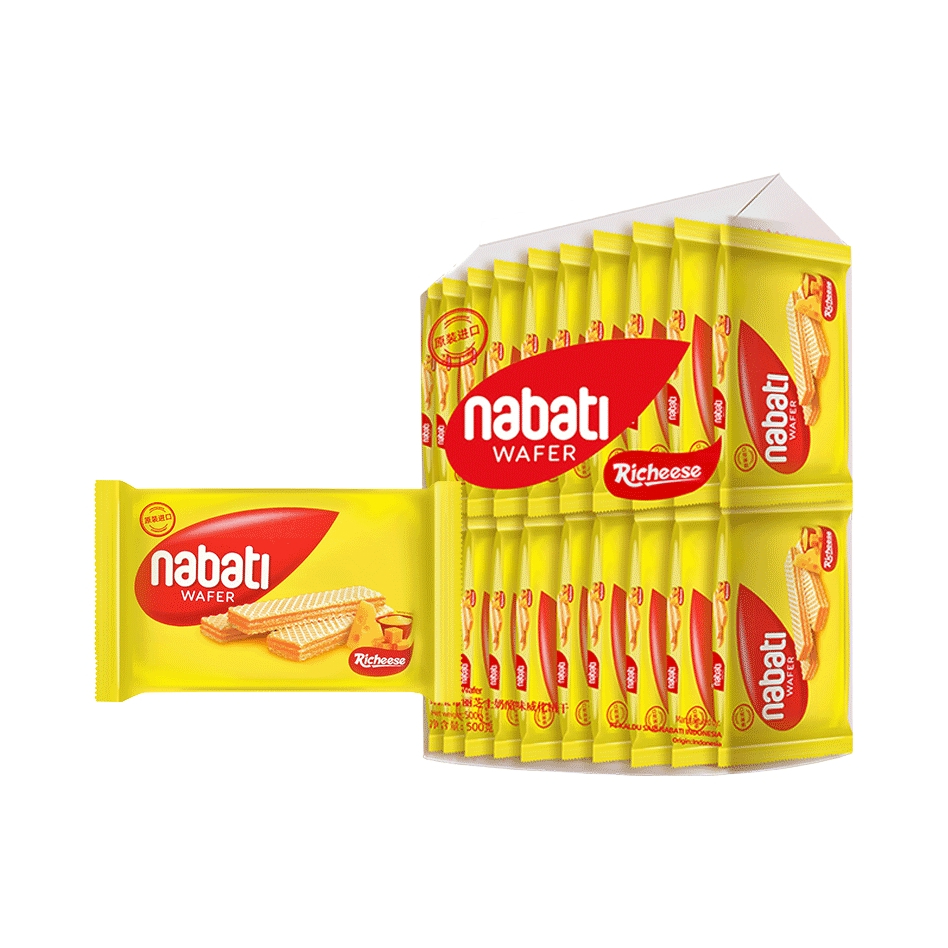 推荐商品：nabati/纳宝帝 奶酪味 25g 威化饼干 袋装 解馋宿舍