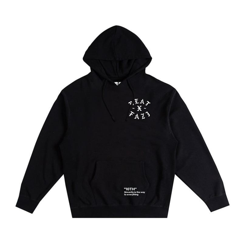 推荐商品：HGW BEAT x heather grey wall法兹乐队联名套头连帽卫衣 黑