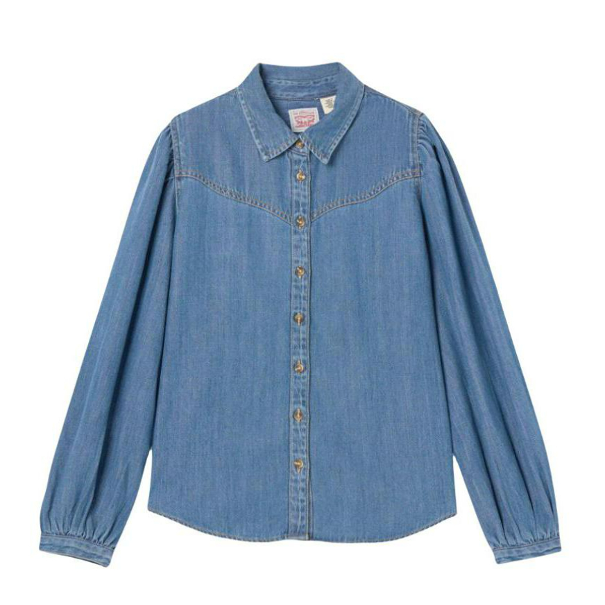 Levi's/李维斯 单排扣翻领长袖夹克 女装 003P4-0004 牛仔蓝