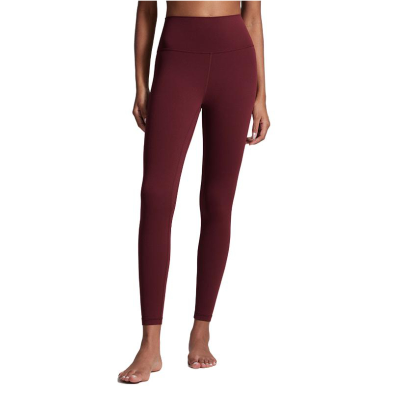 推荐商品：CrzYoga 高腰透气纯色紧身裤 女装 R616A24 深夜光红