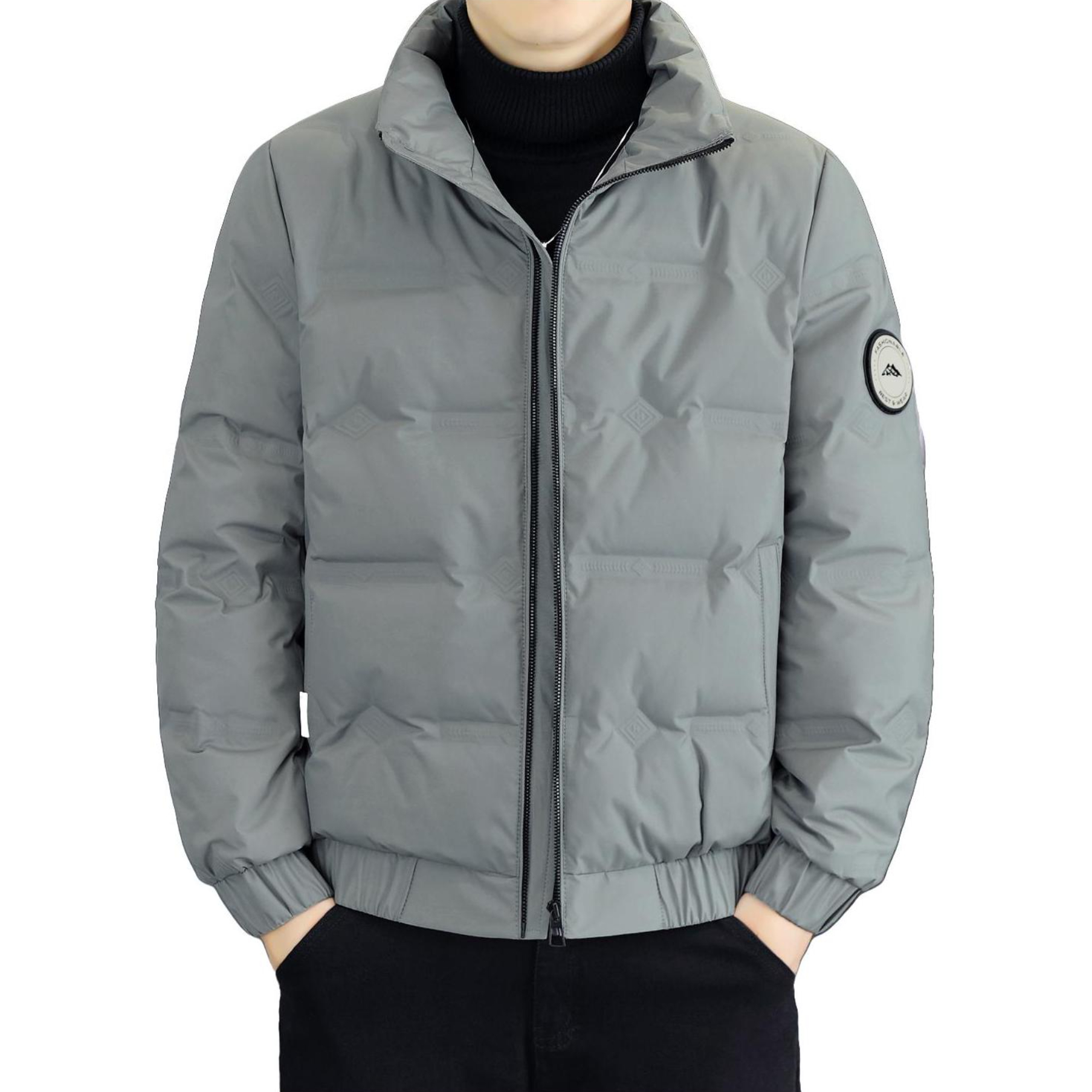 推荐商品：博格伦 立领防寒保暖亲肤长袖羽绒服 ZL8825-1 灰