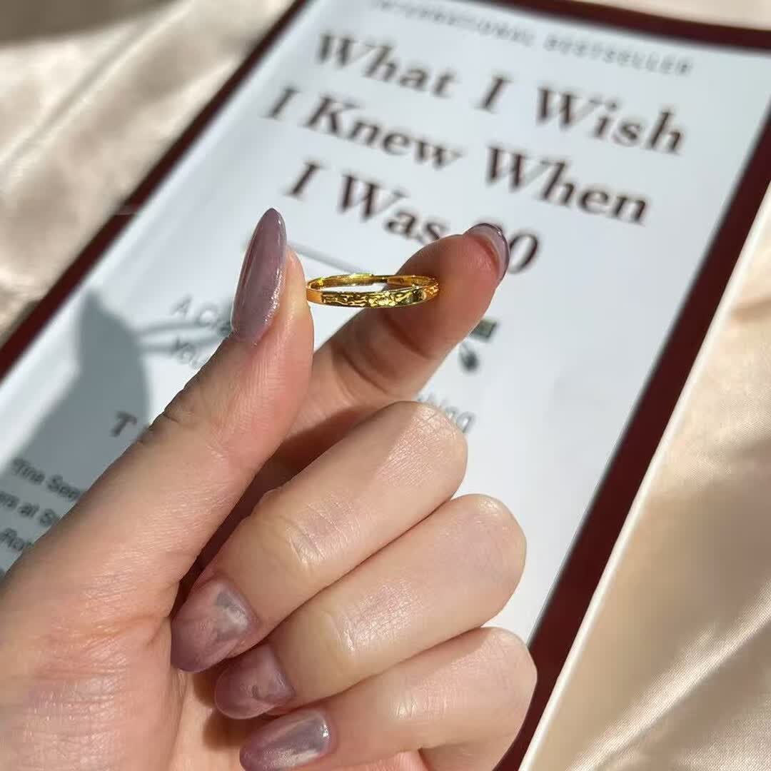 给女友的冰川系生日金戒💍