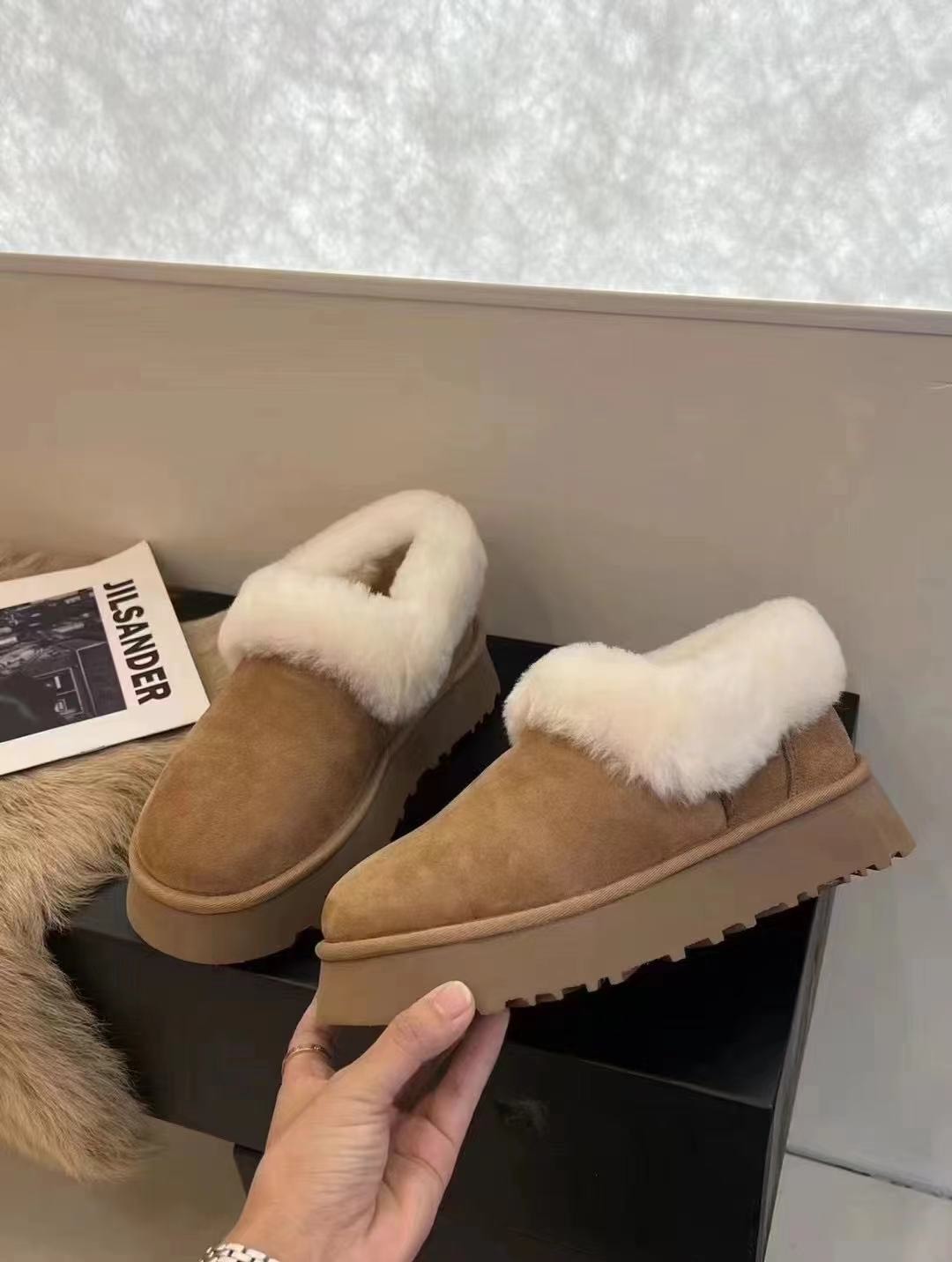 秋冬送女友暖fufu面包鞋🎁