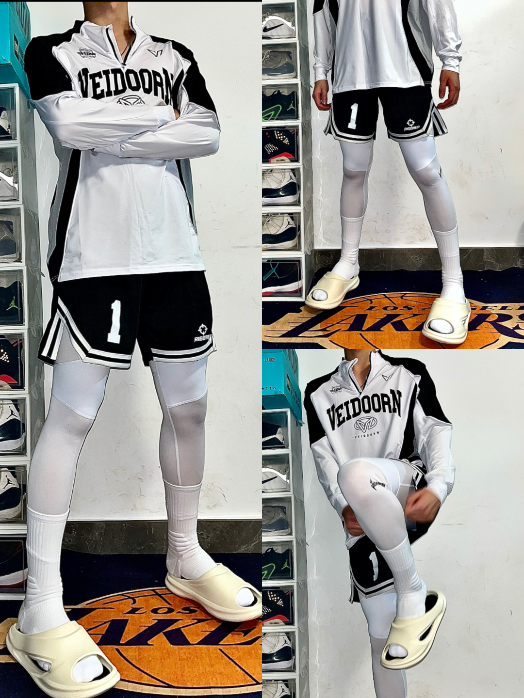 黑白配的运动风ootd，把高弹当秋裤穿也太舒服了😌