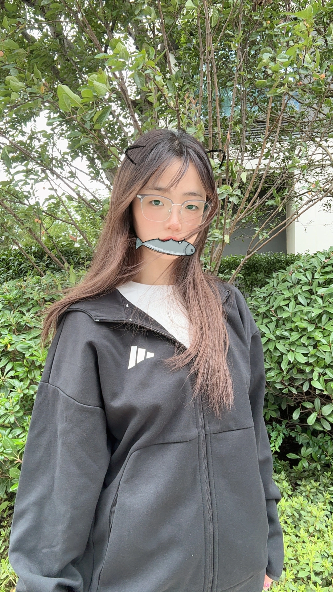 女生穿男款运动外套，意外好看⁉️