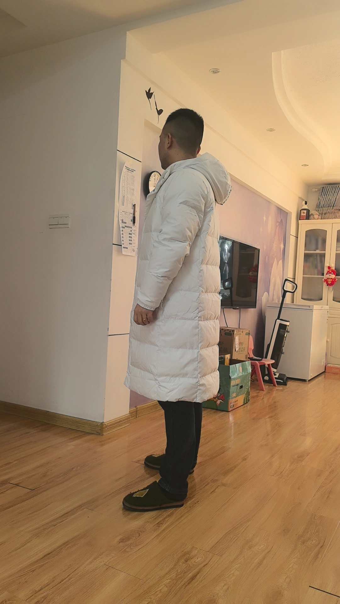 南方友友可冲的长款羽绒服