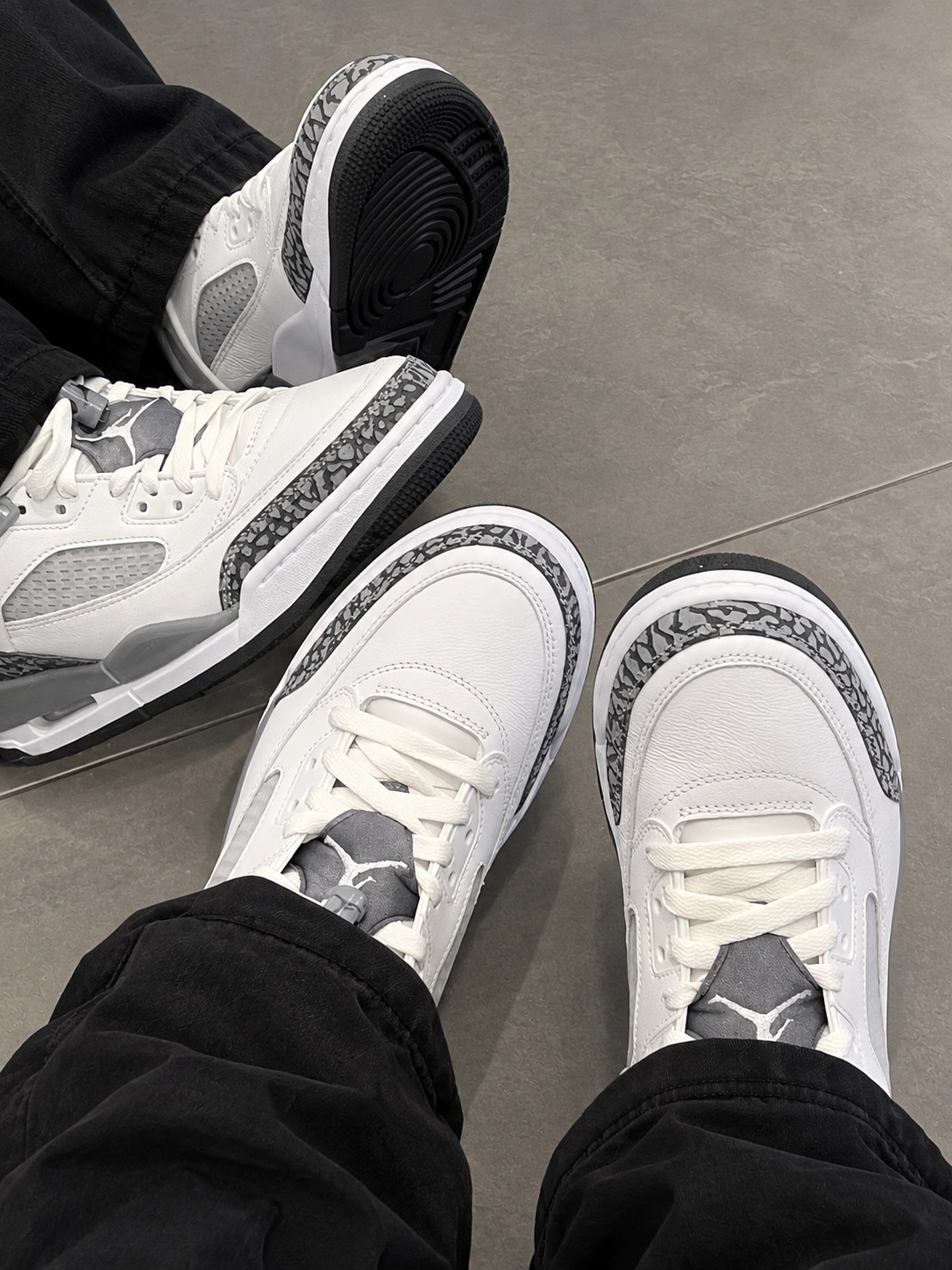 氛围感神鞋 Jordan Spizike Low白灰爆裂纹 